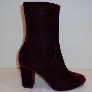 Kenneth Cole New York ALYSSA Wine Velvet Boots